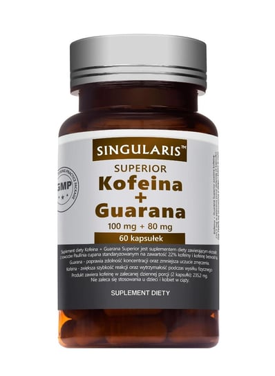 Singularis, Superior Caffeine + Guarana, пищевая добавка, 60 капсул
