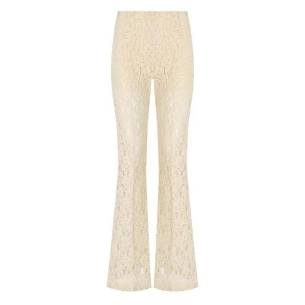 

Брюки ivory macramé flare pants Twin-Set, бежевый