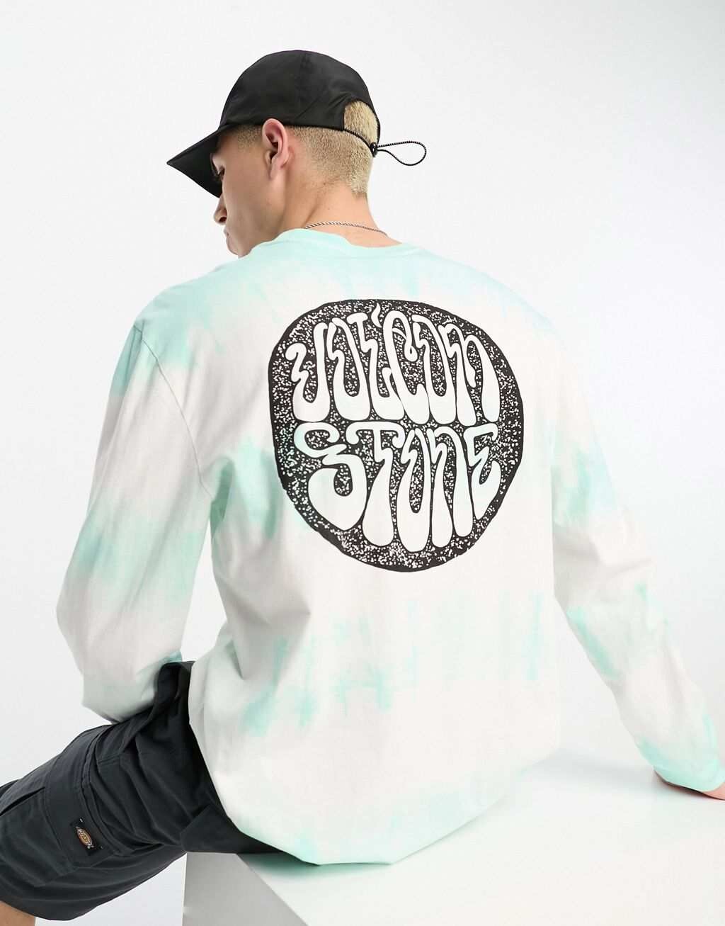

Сине-белый топ с длинными рукавами Volcom aquaztrip