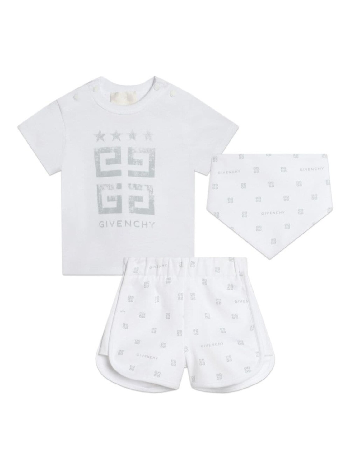 

Givenchy Kids комплект из трех предеметов с логотипом 4G, белый