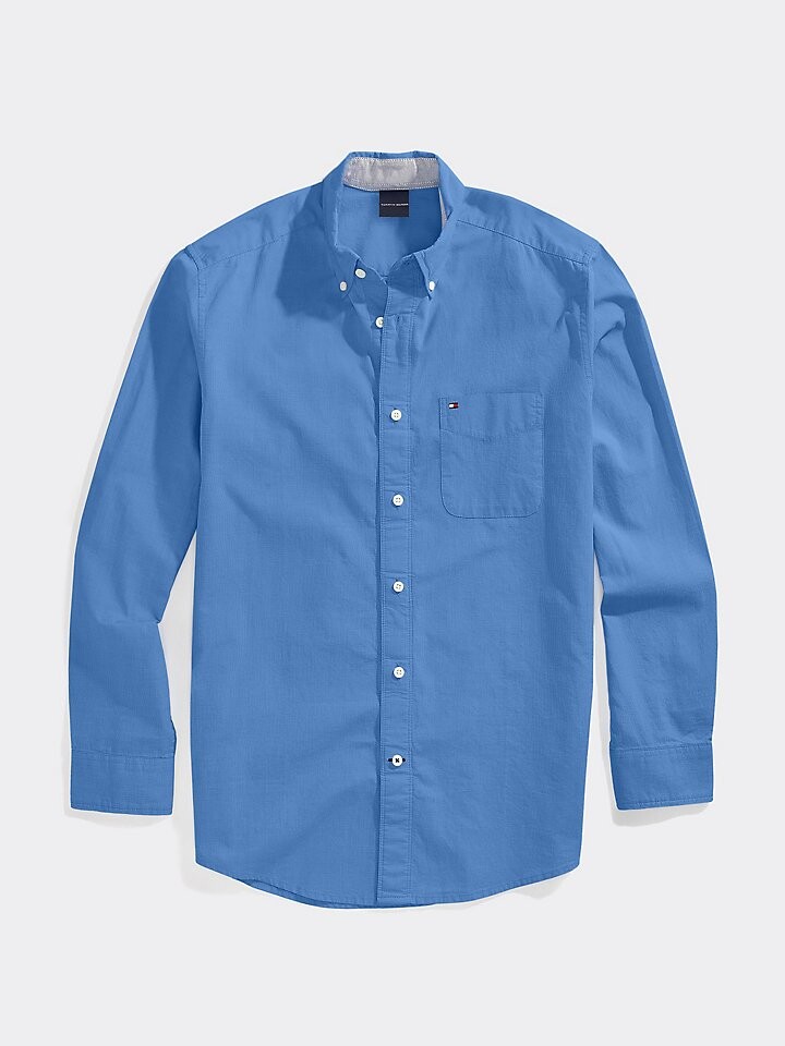 

Однотонная рубашка классического кроя Tommy Adaptive
