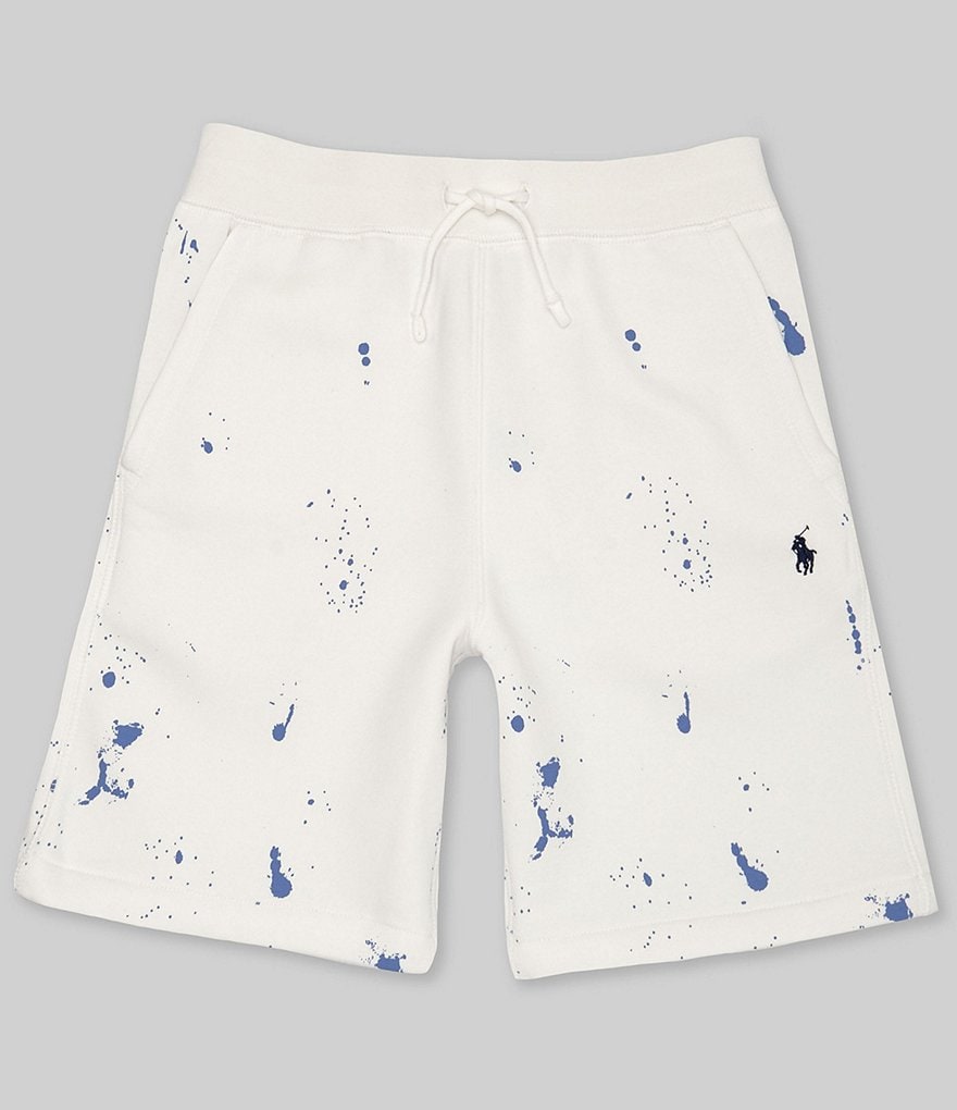 цена Флисовые шорты с защитой от брызг краски Polo Ralph Lauren для больших мальчиков 8–20 лет, белый