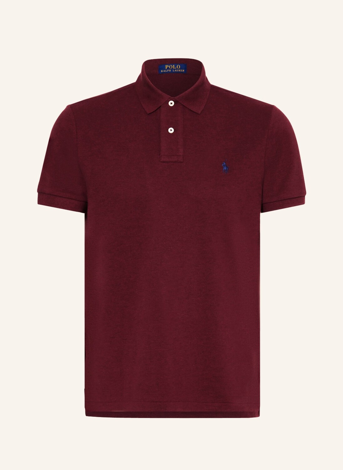 

Рубашка поло POLO RALPH LAUREN Piqué Custom Slim Fit, темно-красный