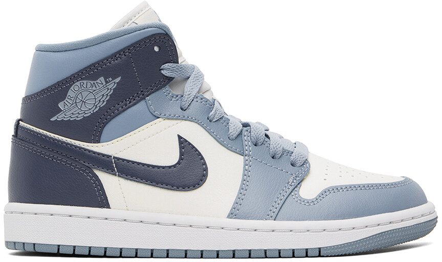 

Сине-белые кроссовки Air Jordan 1 Mid Nike Jordan