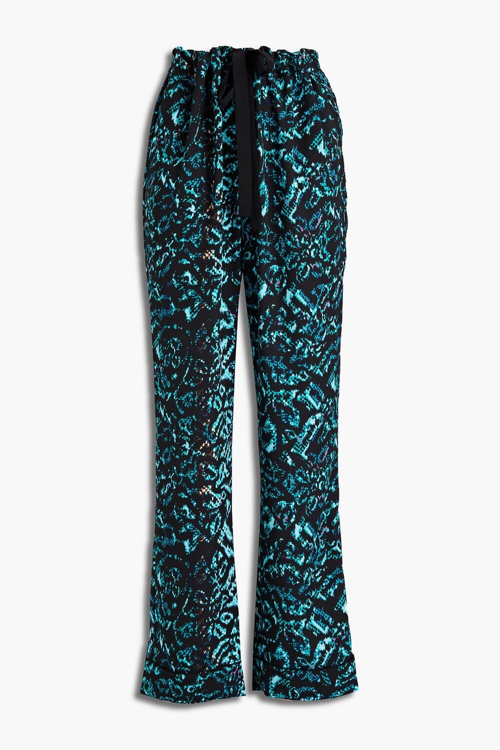 

Широкие брюки из крепа с принтом Veronica DIANE VON FURSTENBERG, черный