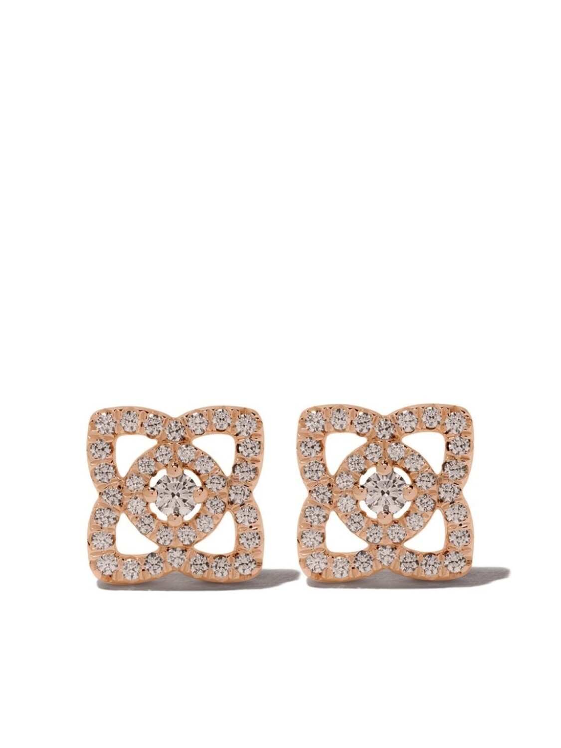 

Серьги Enchanted Lotus из розового золота с бриллиантами De Beers Jewellers, розовый