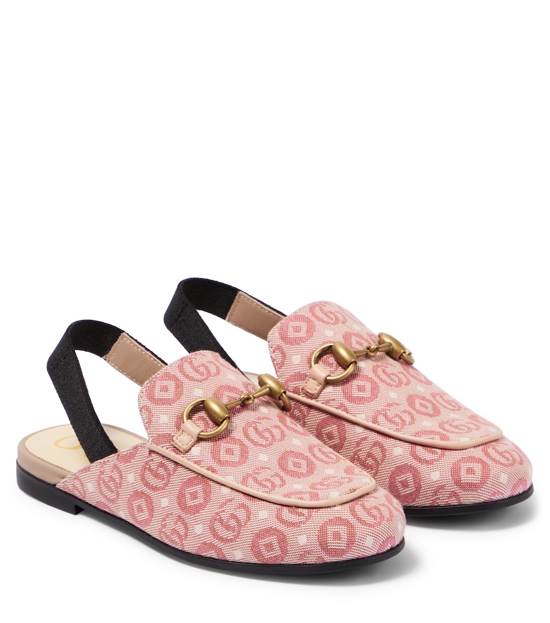 

Лоферы Horsebit из жаккардовой ткани Gucci, розовый