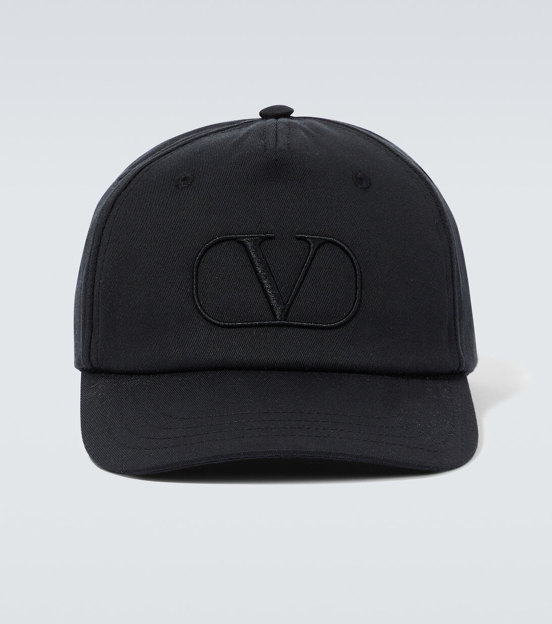 

Хлопковая бейсболка с логотипом VLogo Valentino Garavani, черный