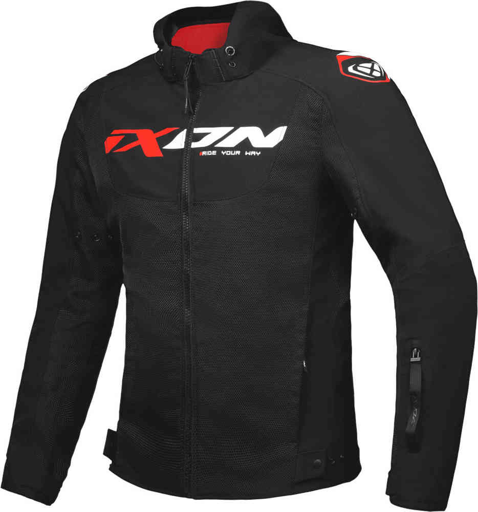 Мотоциклетная текстильная куртка Fierce Ixon, черный/белый/красный мотоциклетная сетка для багажа аксессуары крючки мотоциклетная задняя сетка