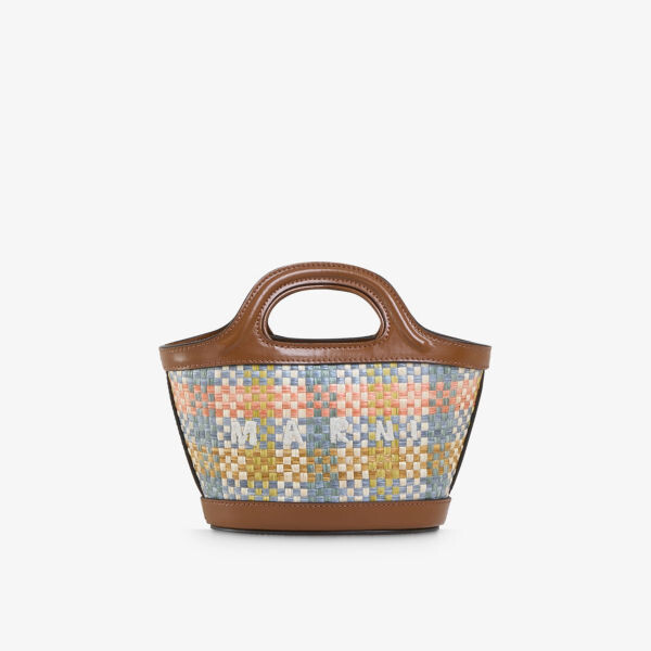 

Сумка через плечо tropicalia из микроткани Marni, цвет lemon/apricot/moca