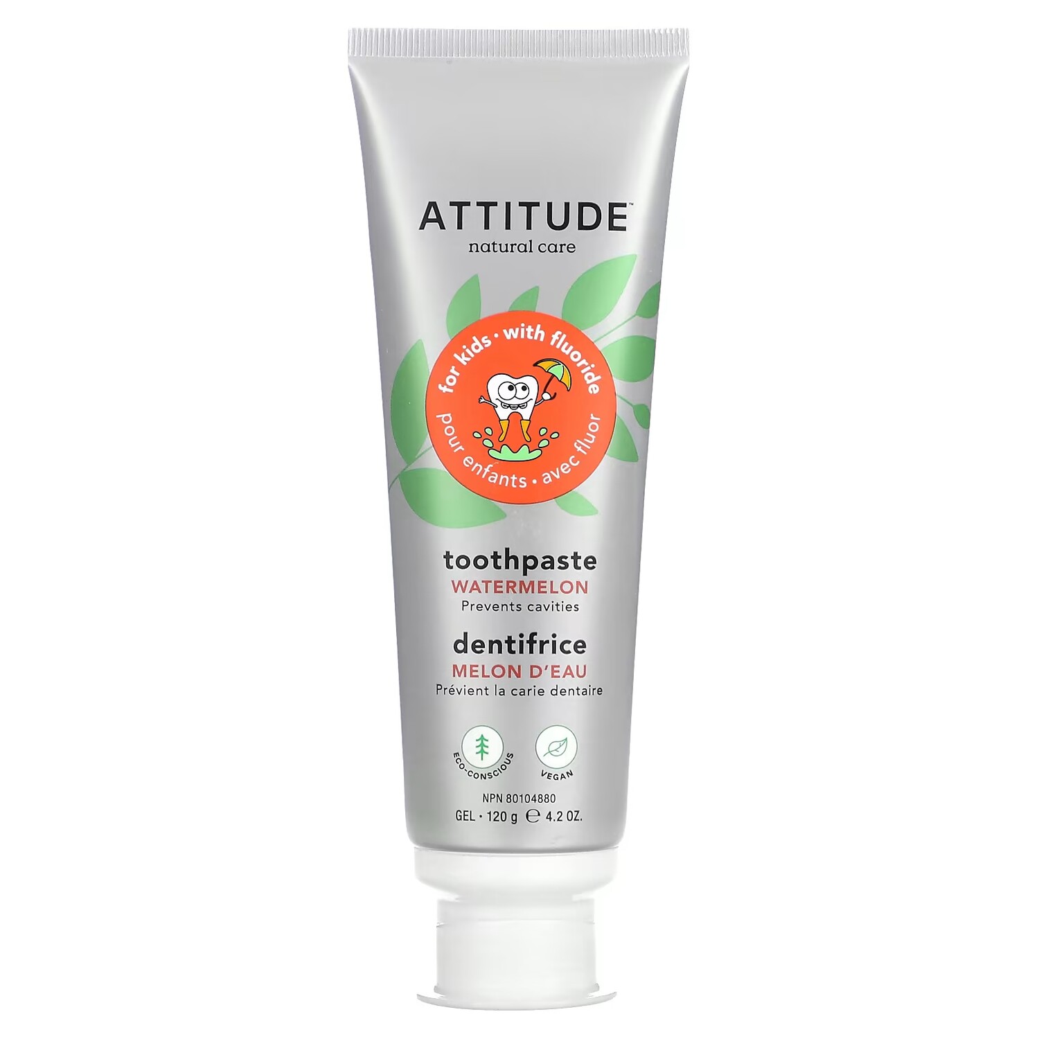 

Зубная паста с фтором Attitude Kids арбуз, 120 г