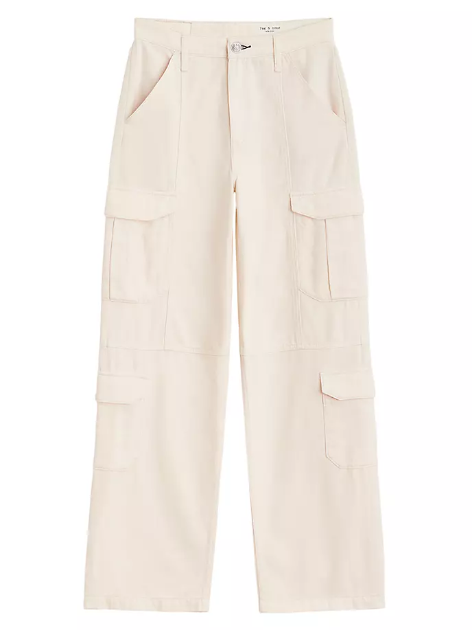 

Полулегкие брюки карго Cailyn из хлопковой смеси Rag & Bone, экрю