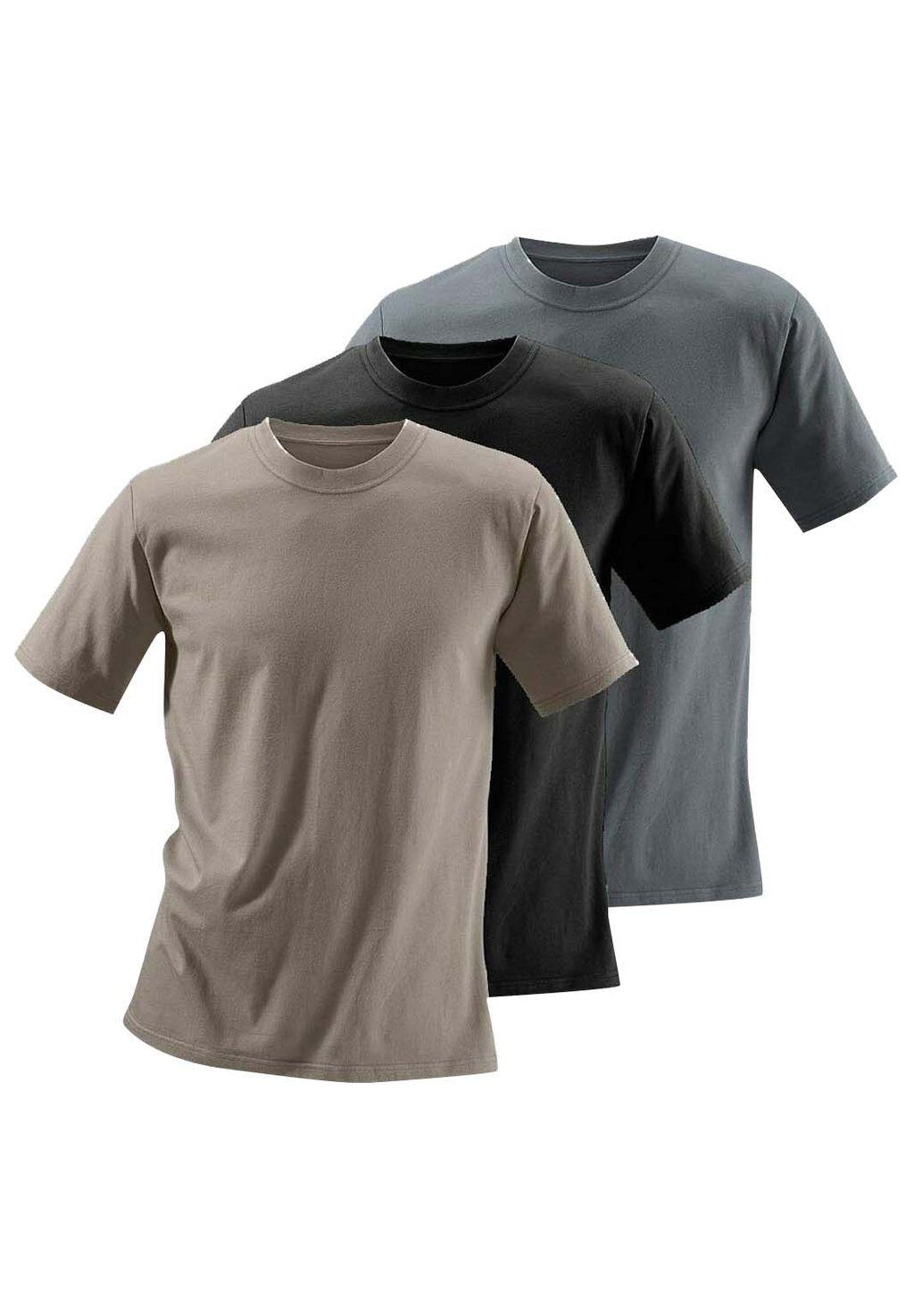 футболка базовая 3 pack basic burnell Футболка базовая 3 PACK H.I.S, цвет olivgrün
