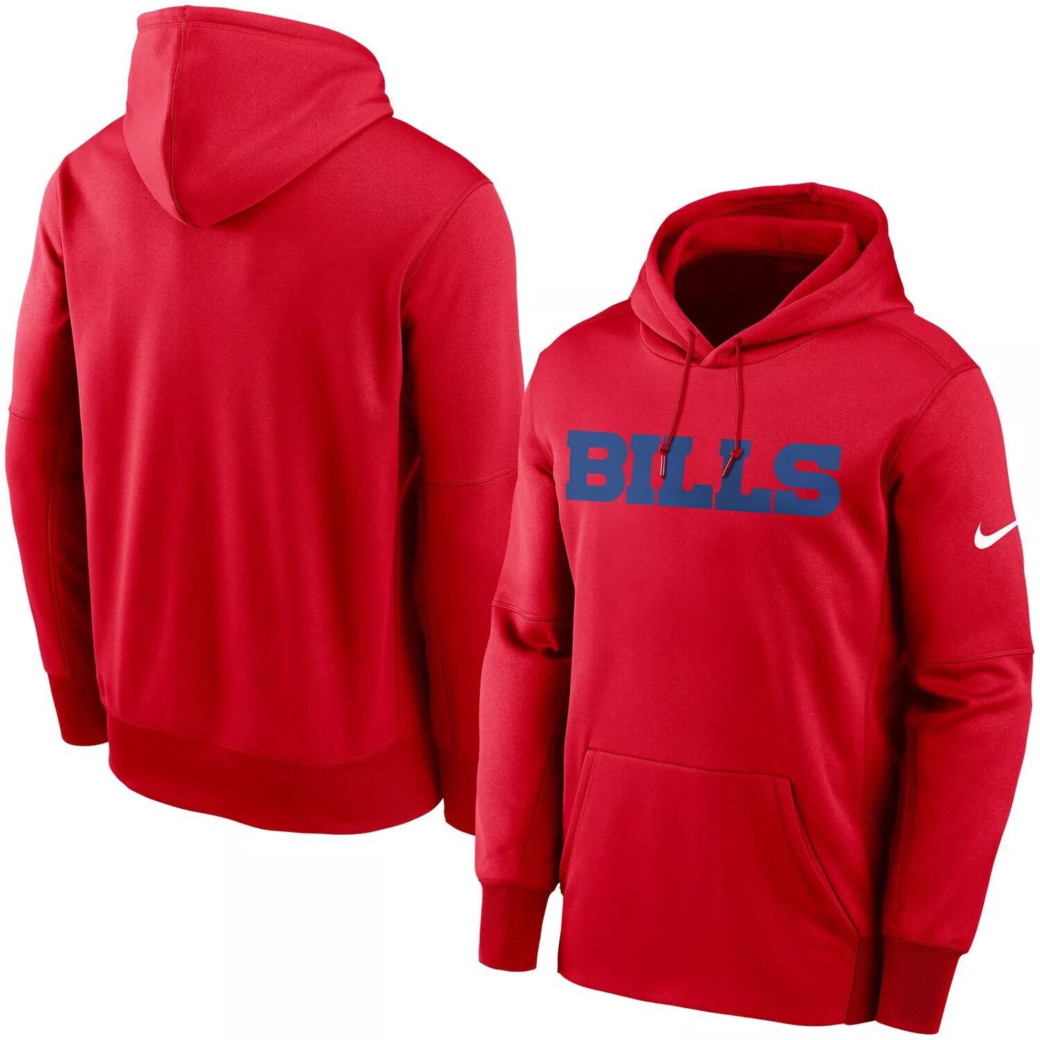 

Мужской красный пуловер с капюшоном Buffalo Bills Fan Gear с надписью Performance Nike