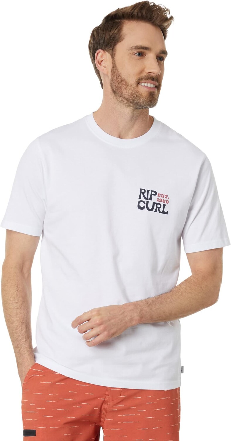 

Футболка с короткими рукавами Pacific Rinse Boo Rip Curl, цвет Optical White