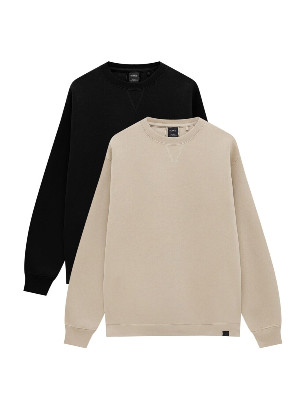 

Толстовка Pull&Bear, экрю/черный