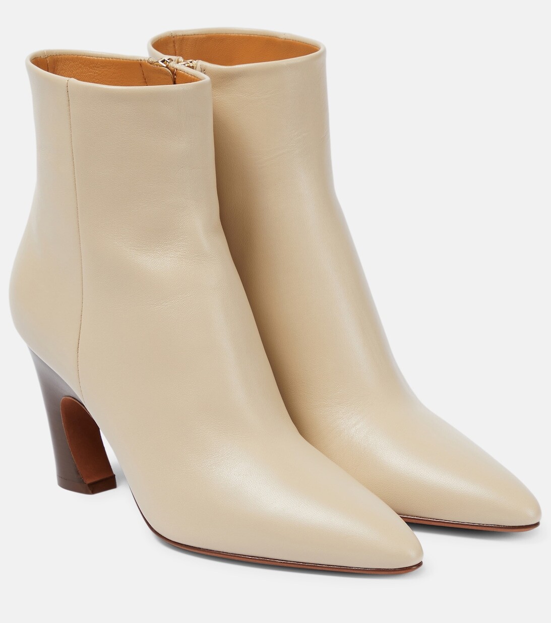 

Кожаные ботильоны Chloé, белый