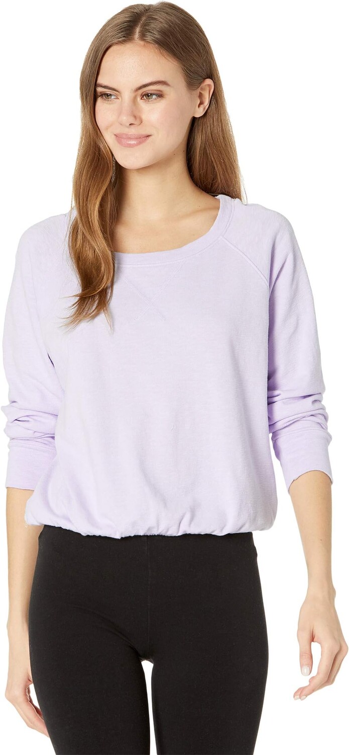 

Толстовка bobi Los Angeles Sustainable Slub Terry Elastic Hem Long Sleeve Top, цвет Lilac