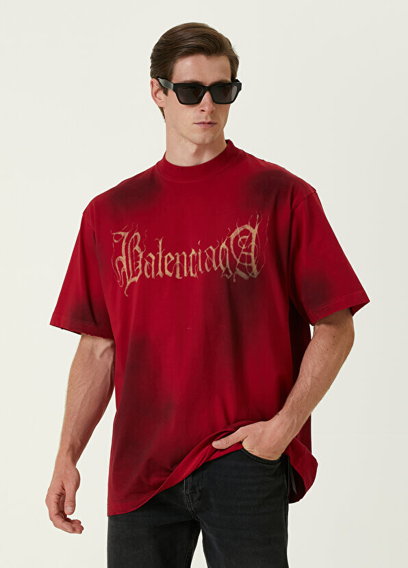 

Красная футболка с логотипом Balenciaga, Красный