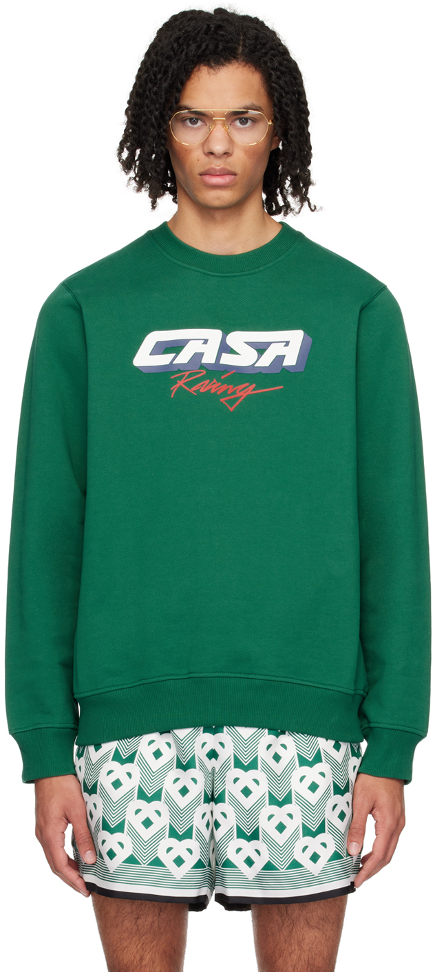 Зеленый свитшот с 3D-принтом Casa Racing Casablanca