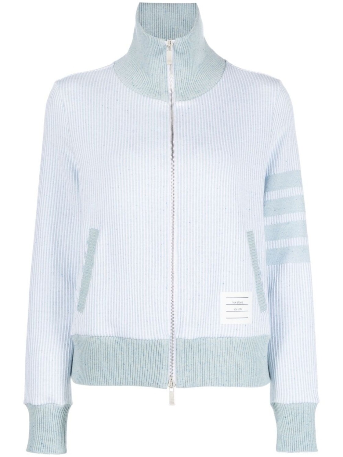 

Thom Browne куртка на молнии с полосками 4-Bar, синий