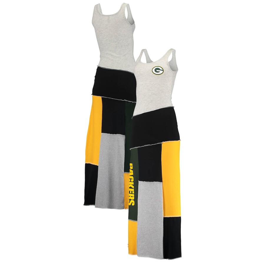 

Платье макси Refried Apparel Green Bay Packers, серый