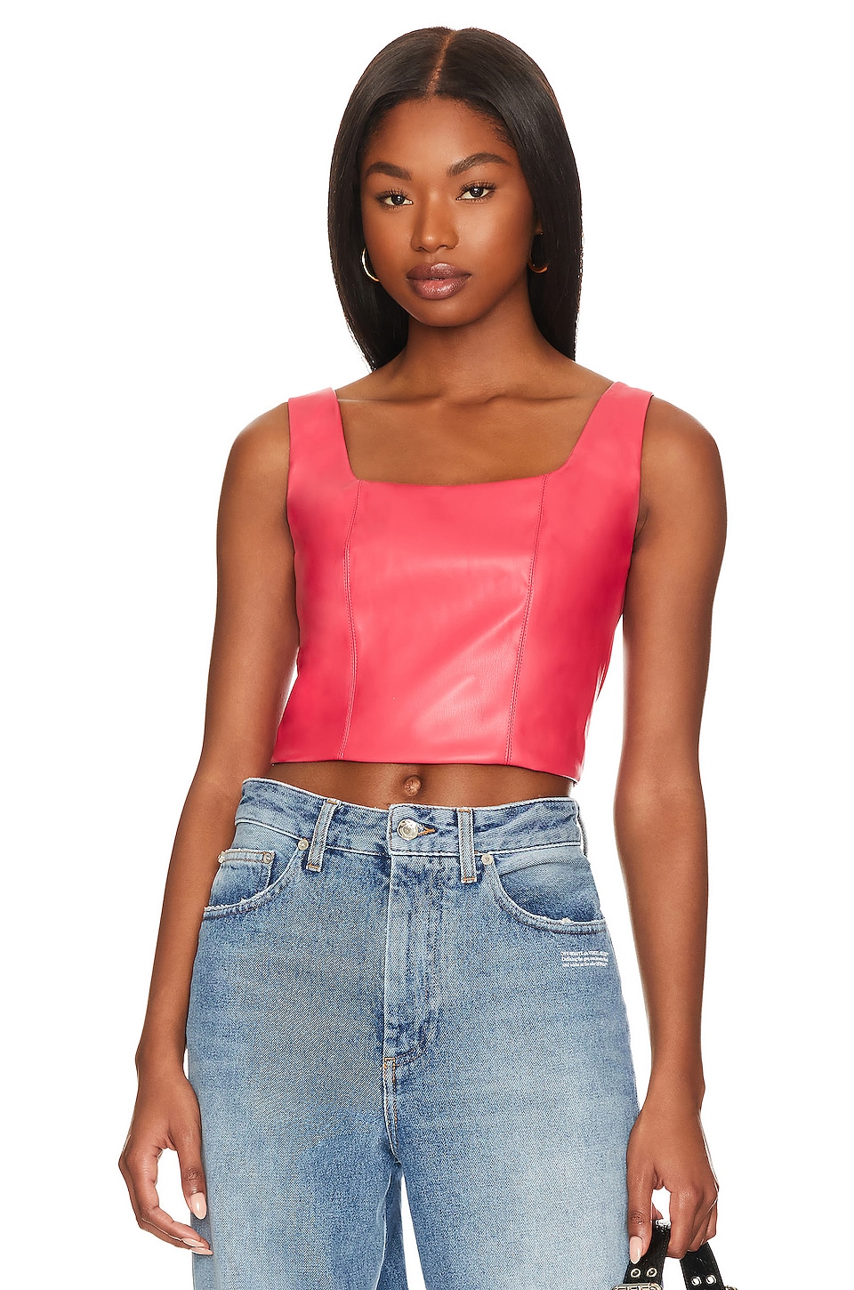 Бюстье LBLC The Label x REVOLVE Benny Faux Leather, цвет Hot Pink