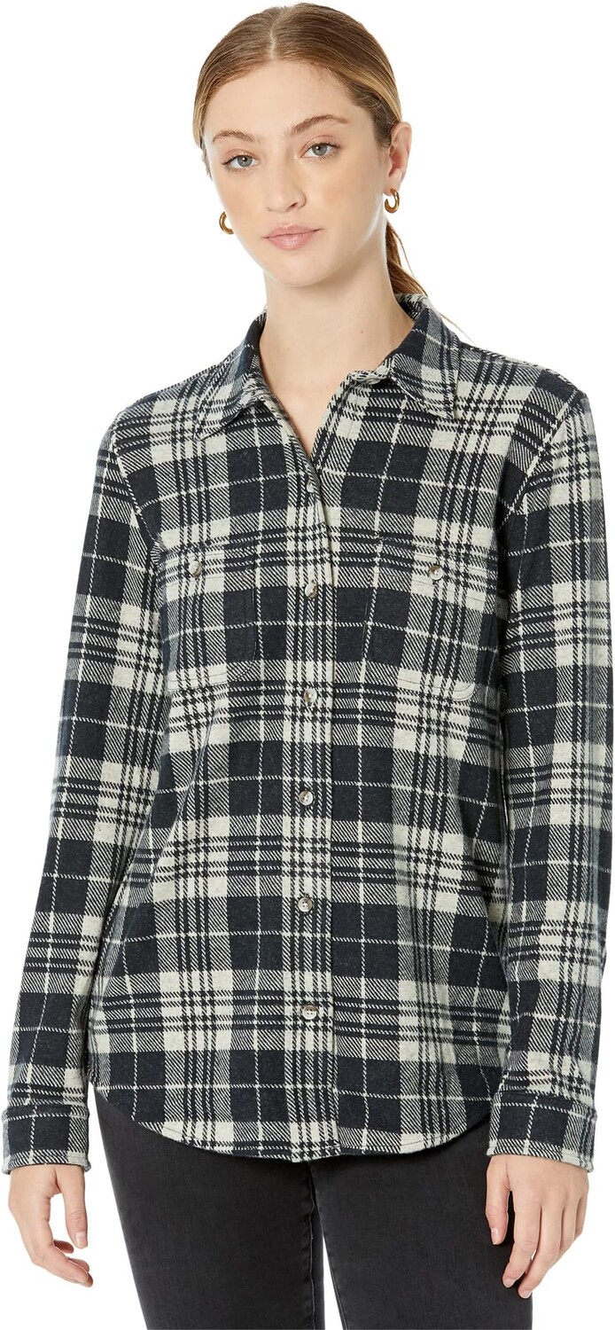 

Легендарная рубашка-свитер Faherty, цвет Navy Plaid