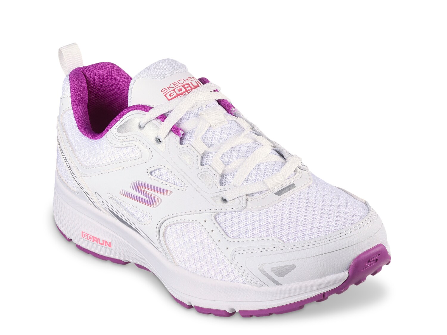 Кроссовки Skechers GO Run Consistent, белый/розовый кроссовки skechers go run consistent vibrant dash черный
