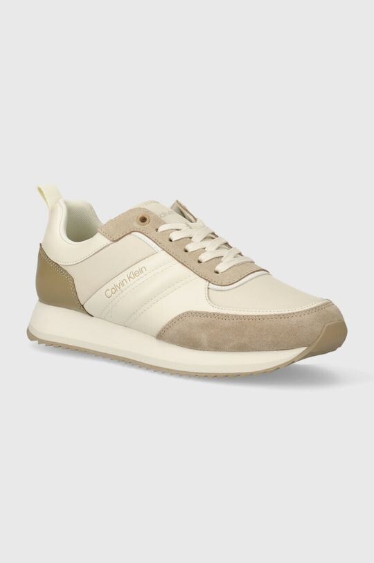

Кроссовки Low Top Lace Up Mix Calvin Klein, бежевый
