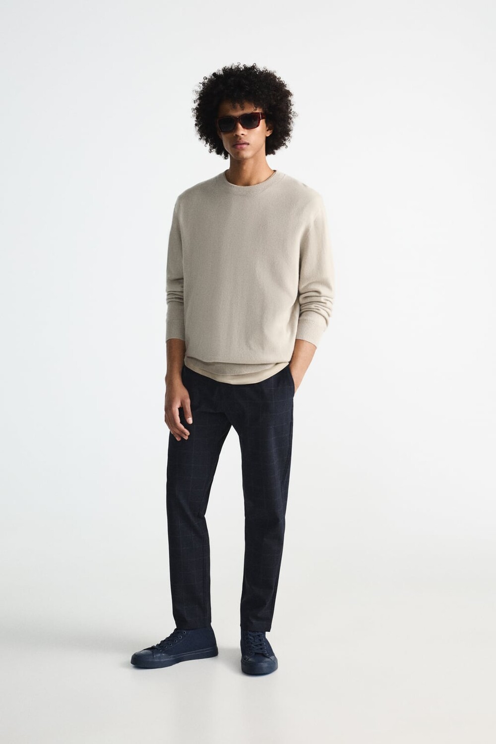 

Удобные брюки узкого кроя ZARA, синий