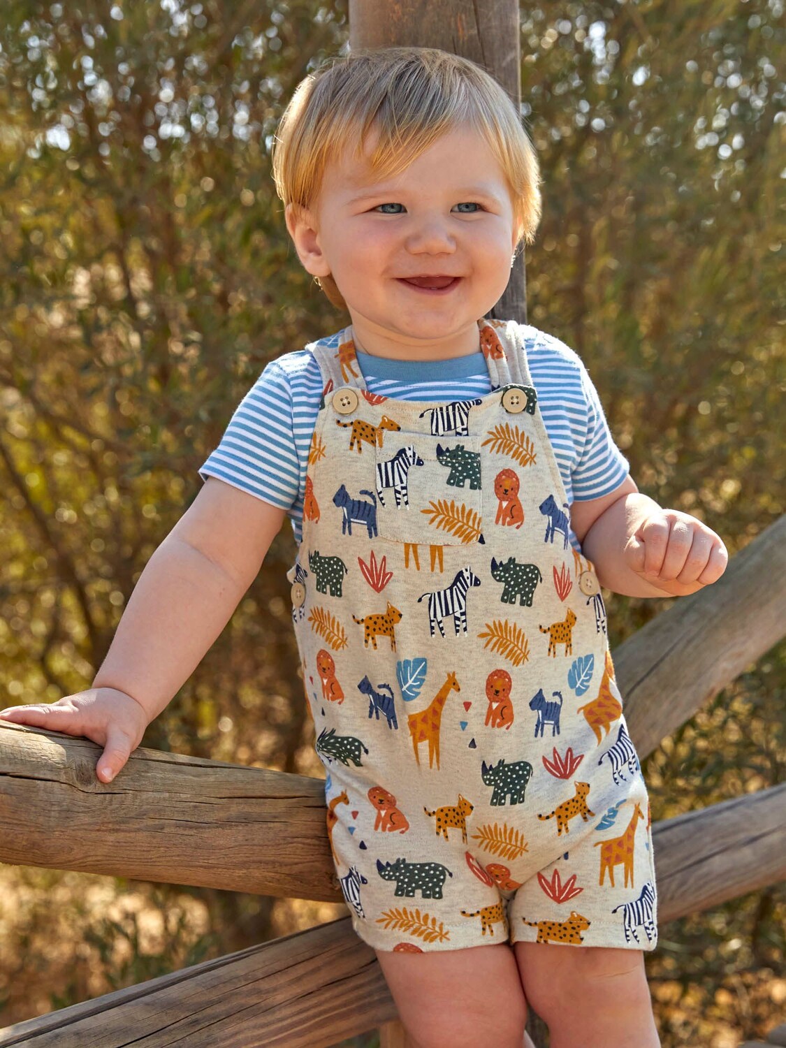 

Комбинезон и топ с принтом Safari JoJo Maman Bébé, разноцветный