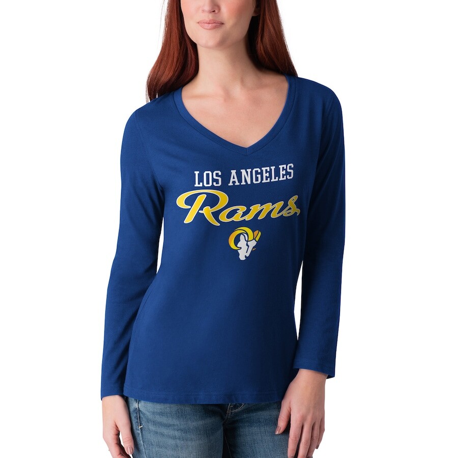 

Футболка с длинным рукавом G-III 4Her by Carl Banks Los Angeles Rams, роял