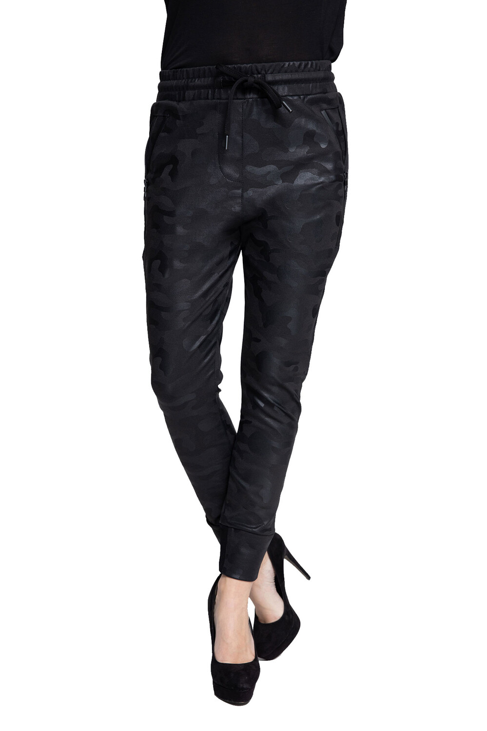 

Брюки ZHRILL Damen Jogger Pants Fabia Black, зеленый