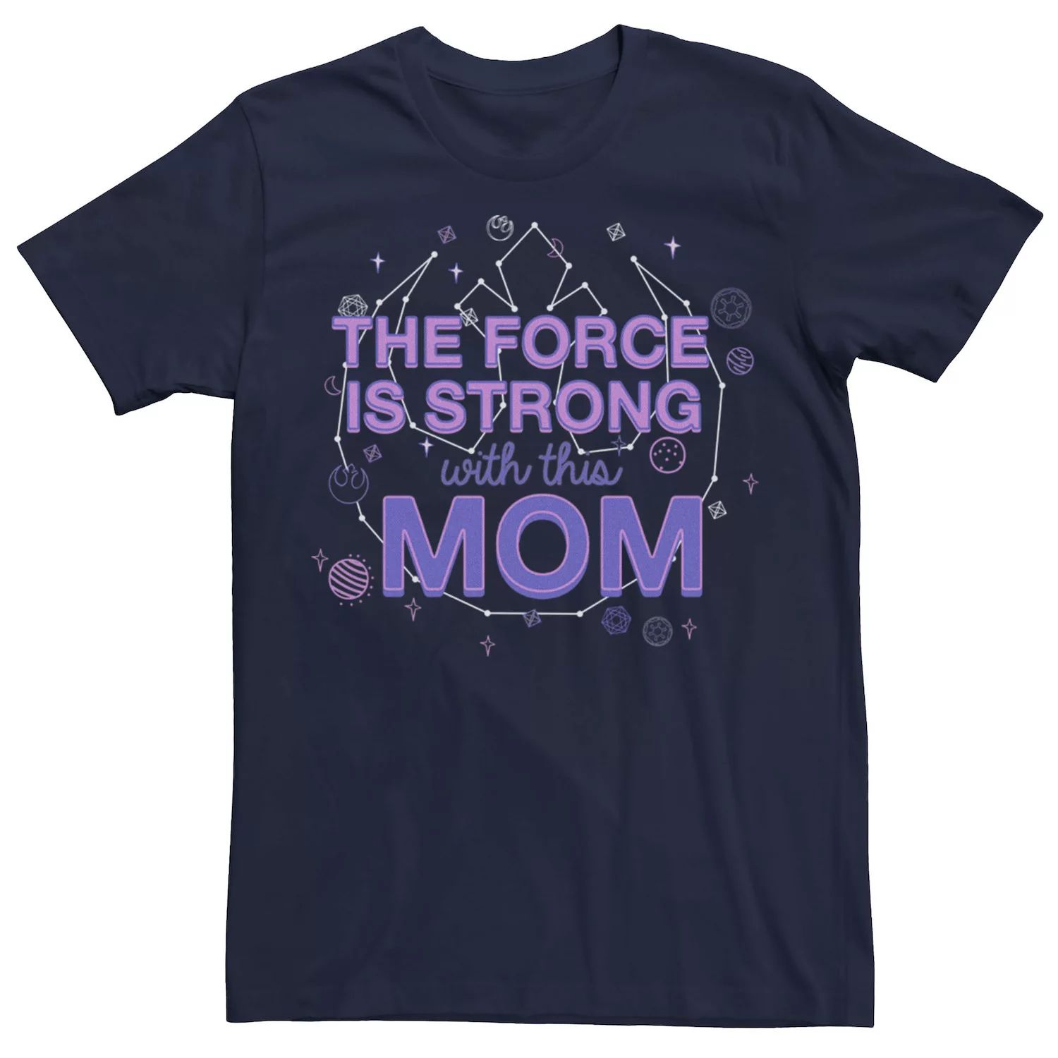 цена Мужская футболка с логотипом Mom Rebel The Force Is Strong Star Wars