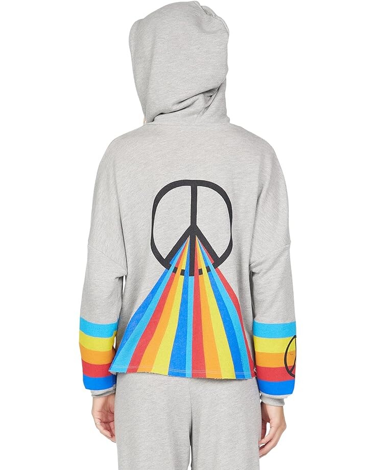

Худи Lauren Moshi Gisele Peace Rays Hoodie, цвет Heather Grey