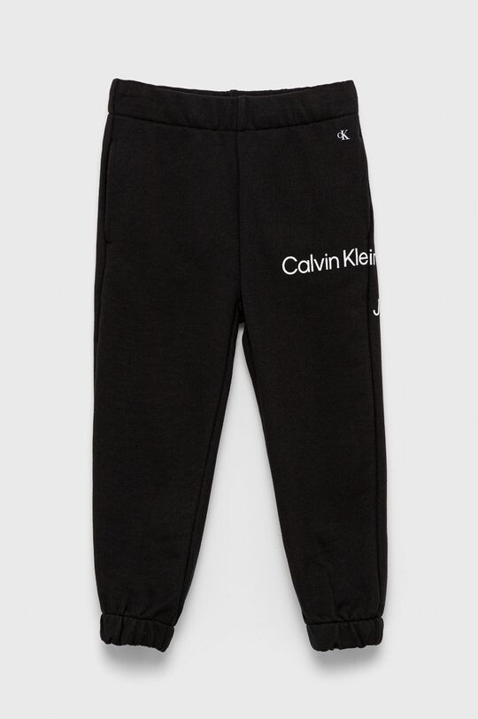 

Детские хлопковые спортивные штаны Calvin Klein Jeans IU0IU00323.9BYY, черный