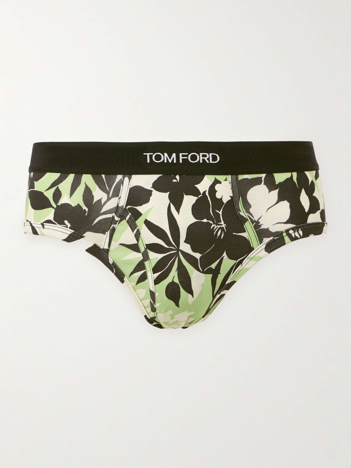 

Трусы из эластичного хлопка с цветочным принтом TOM FORD, зеленый