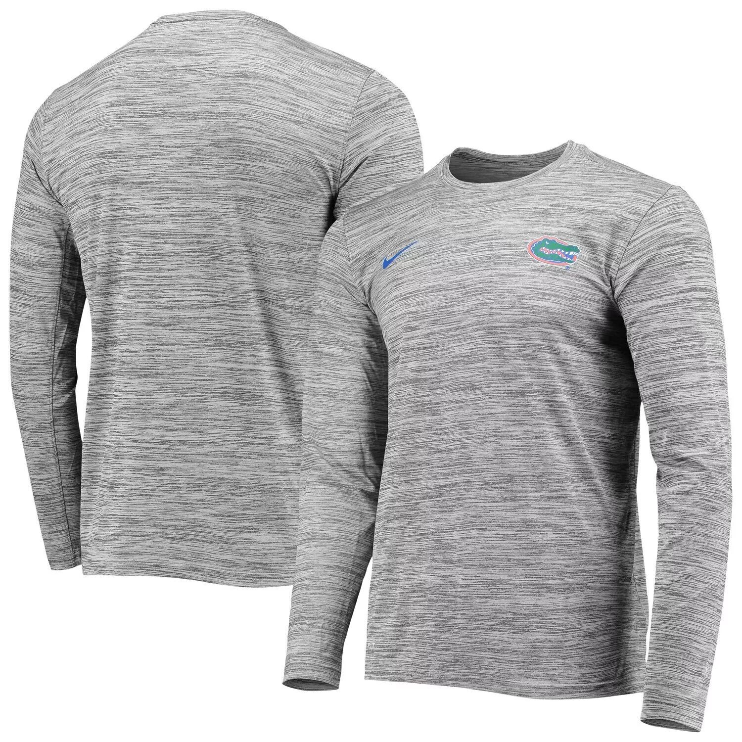 

Мужская серая футболка с длинным рукавом Florida Gators Velocity Legend Performance Nike, Серый