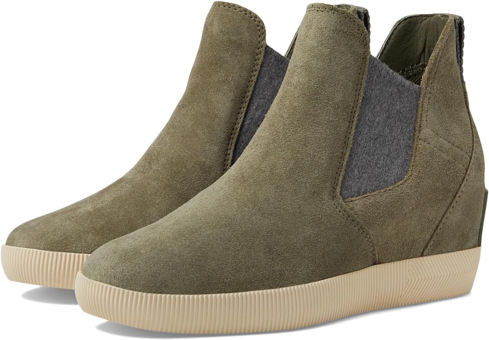 Кроссовки Out N About Slip-On Wedge II SOREL, цвет Stone Green/Bleached Ceramic