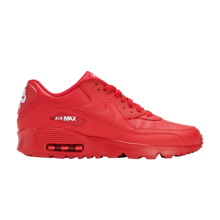 Кроссовки Nike Air Max 90 Leather GS 'University Red', красный
