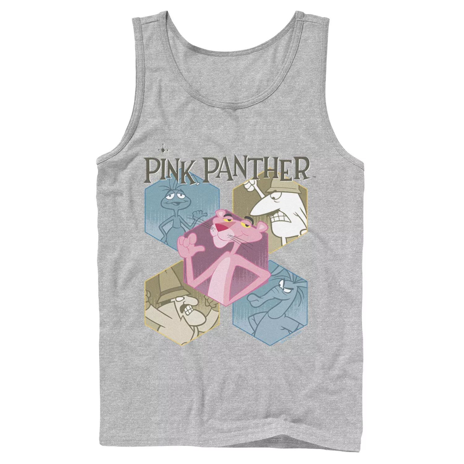 

Мужская майка с шестиугольными портретами Pink Panther Licensed Character