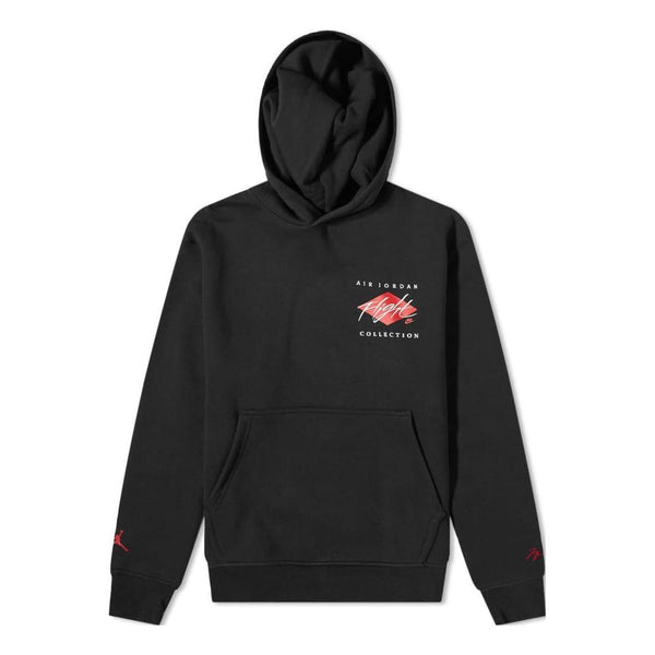 Толстовка Air Jordan Graphic Fleece Hoodie 'Black Red', черный