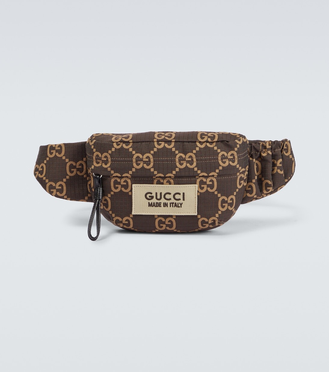 

Поясная сумка с логотипом gg и рипстопом Gucci, бежевый