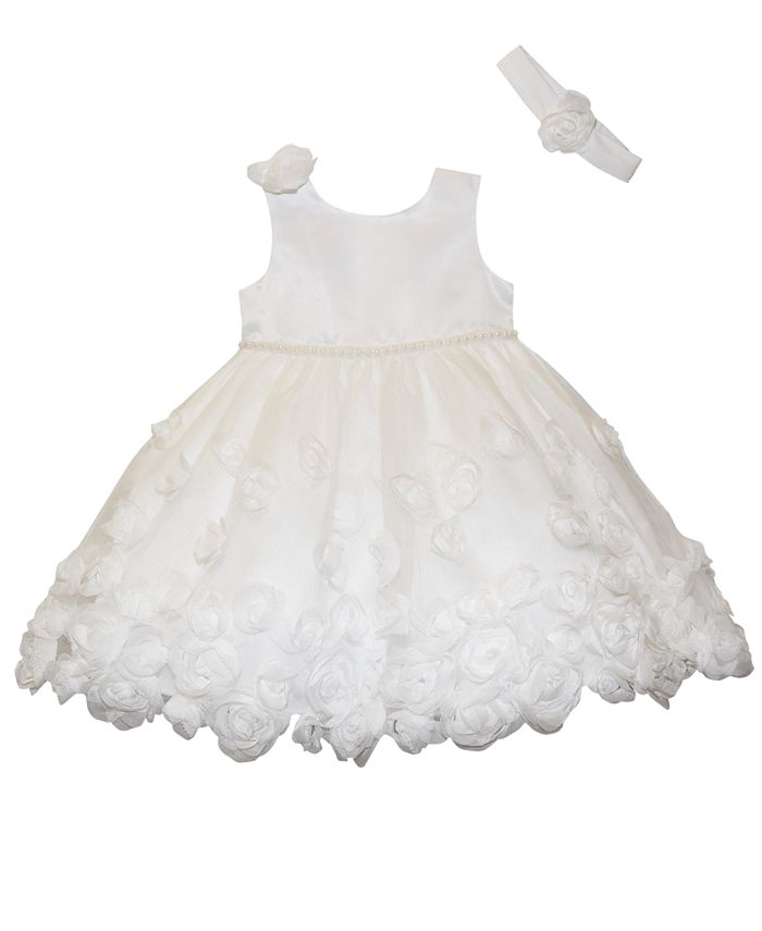 Тюлевое платье и повязка на голову для маленьких девочек, комплект из 2 предметов Blueberi Boulevard, белый