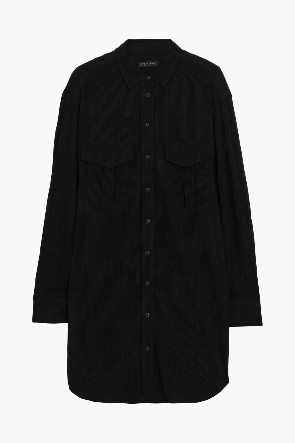 

Платье-рубашка Florian из сирсакера Rag & Bone, черный