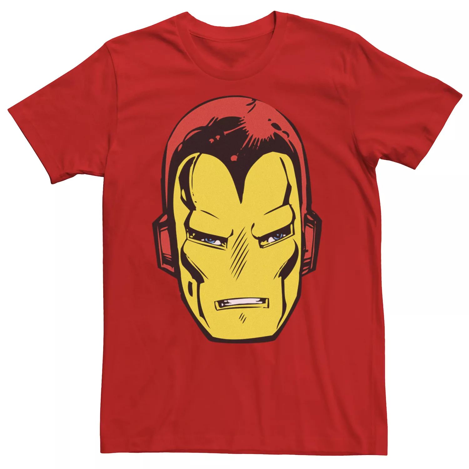 Мужская футболка с изображением большого лица Iron-Man Marvel
