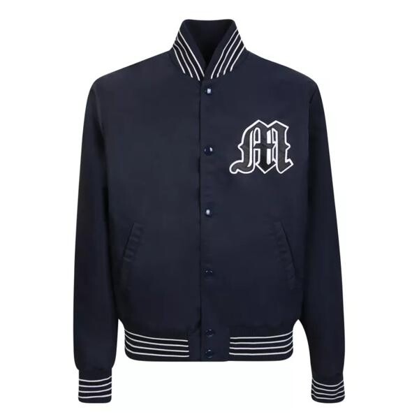 

Куртка black maxi logo bomber jacket Msgm, синий