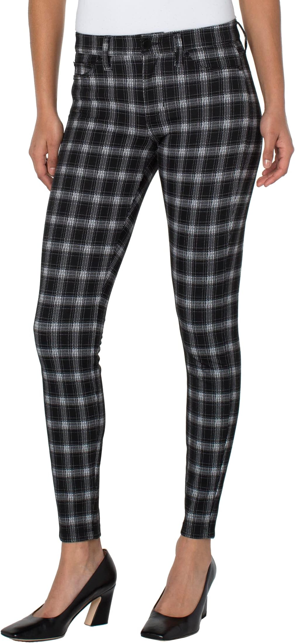 

Брюки Madonna Skinny Liverpool Los Angeles, цвет Black/White With Glen Plaid