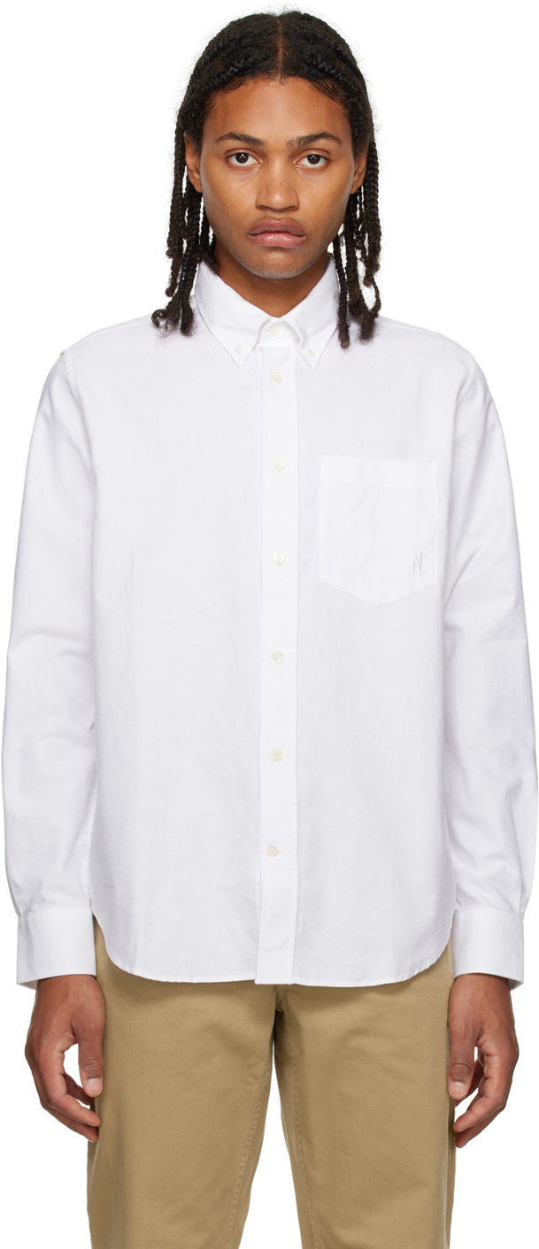 NORSE PROJECTS Белая рубашка из альгота